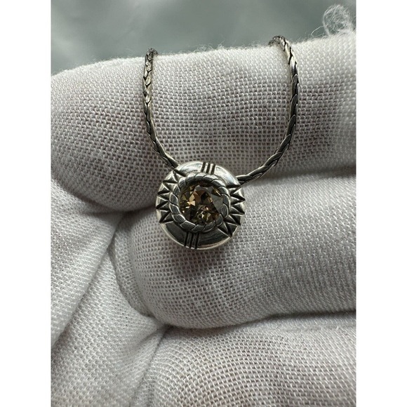 Brighton Fortino Petite Pendant Reversible Topaz / Crystal‎ Necklace - Picture 4 of 8